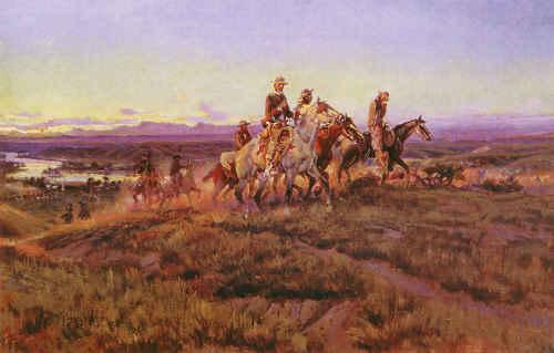 Charles M Russell Men of the Open Range oil painting image